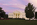 Beautiful dayset sky above the presidential palace (The White House) and the North Lawn (Back Yard), Washington DC