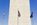 View of a small section the Washington Monument and American flagpoles, Washington DC