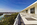 Outdoor scene from the Kennedy Center rooftop terrace, overlooking the Potomac River and Georgetown, Foggy Bottom, Washington DC