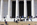 Grand view of the upper and lower Lincoln Steps crowded with tourists leading into the central hall of the historic Greek Doric temple (Abraham Lincoln Memorial) on the National Mall in Washington