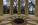 Spring scene from the open-air interior of the Doric peristyle temple in West Potomac Park, DC War Memorial, Washington DC