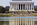 The view of the Abraham Lincoln Memorial, the presidential memorial's reflection on the surface of the Reflecting Pool, Washington DC