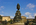 Summer scene from Eakins Oval featuring the equestrian statue of George Washington including the Philadelphia Museum of Art atop Fairmont Hill behind, Logan Square and the Parkway Museums District