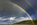 A unique scene from Red Wharf Bay featuring a double rainbow and the headland at Llanddona, Isle of Anglesey, Gwynedd, North Wales