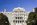 View of the imposing south-facing facade of the Eisenhower Old Executive Office Building as viewed from President's Park, Washington DC