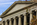 The Treasury Building official signage below the pediment of the south portico, Washington DC