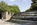 Summertime scene from the FDR Memorial featuring a man-made waterfall in the Second Term Room of the presidential memorial in West Potomac Park, Washington DC