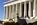 Springtime peak hours tourist crowds scene from the Lincoln Steps featuring the colossal Doric colonnaded opening, Abraham Lincoln Memorial, Washington DC