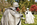 Autumn scene from the Korean War Veterans Memorial featuring stainless steel statues in the Triangular Field of Service, National Mall, District of Columbia