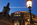 A nightography view of London, the Prince Albert Statue crowning the Great Exhibition of 1851 Monument with the south-side of the Royal Albert Hall behind