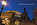 London nightography, the illuminated southern exterior of the Royal Albert Hall fronted by the statue of Prince Albert at the memorial to the Great Exhibition of 1851
