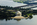 Summertime bird's eye Tidal Basin view overlooking the Roman Pantheon styled Thomas Jefferson Memorial including the Potomac river, Washington DC