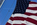 Close-up of the American flag flying outside Arlington House (Robert E. Lee Memorial) at half-staff, Arlington National Cemetery, Virginia