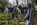 Korean War Veterans Memorial scene featuring the larger than life size stainless steel statues and highly reflective Mural Wall, National Mall, Washington DC