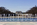 Spring view of the Abraham Lincoln Memorial at the western-end of the National Mall from the National World War Two Memorial plaza