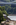 Church Island summit portrait scene overlooking the Belgian Promenade, Menai Strait and suspended section of the Menai Suspension Bridge, Anglesey, Gwynedd