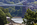 World Heritage Site scene featuring a view of the Menai Suspension Bridge from a vantage point on Church Island, Isle of Anglesey, Gwynedd, North Wales
