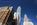 Philadelphia street level scene featuring the financial district skyscrapers of Center City including the Comcast Center